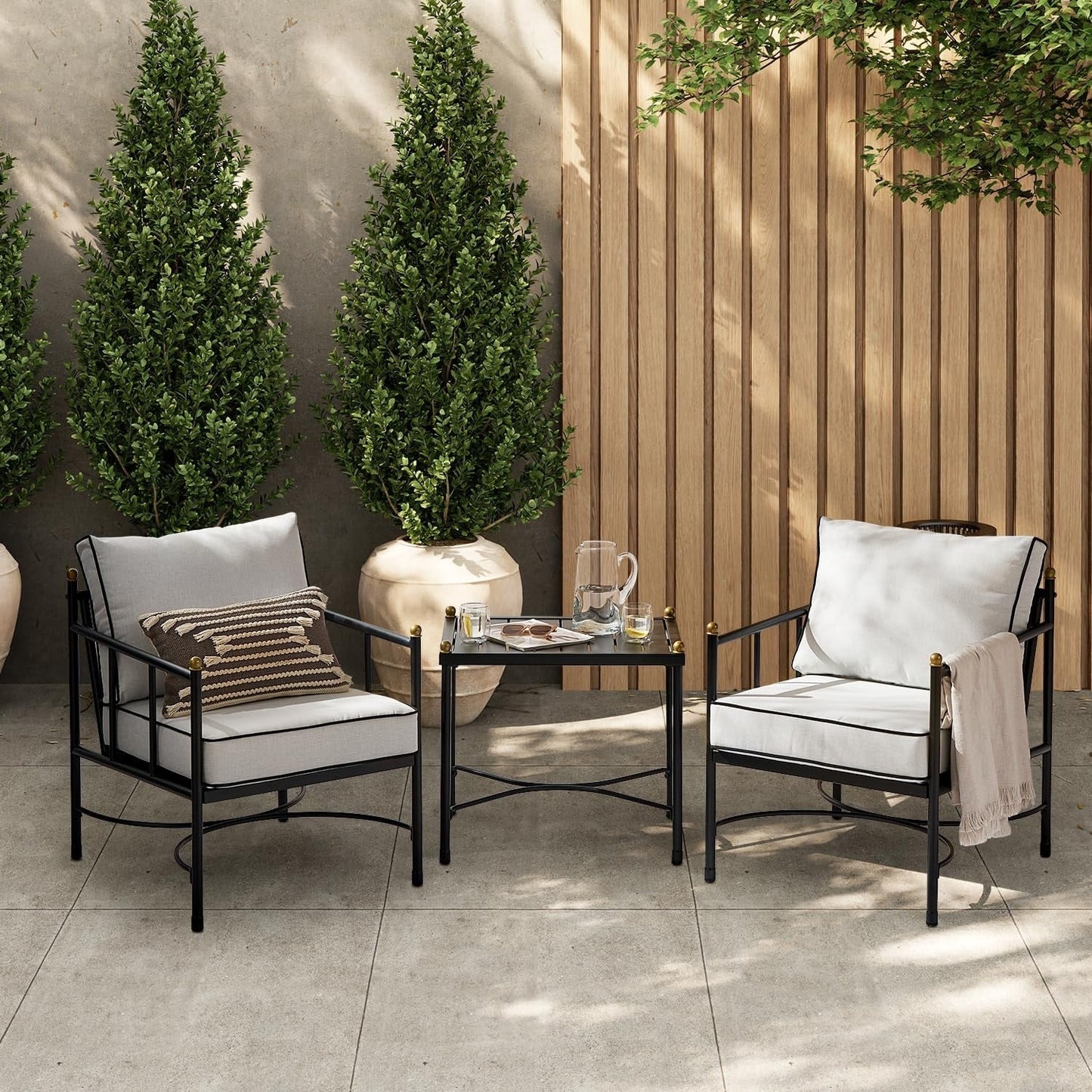 Mopio Odelia Patio Furniture, Outdoor Sectional Conversation Set