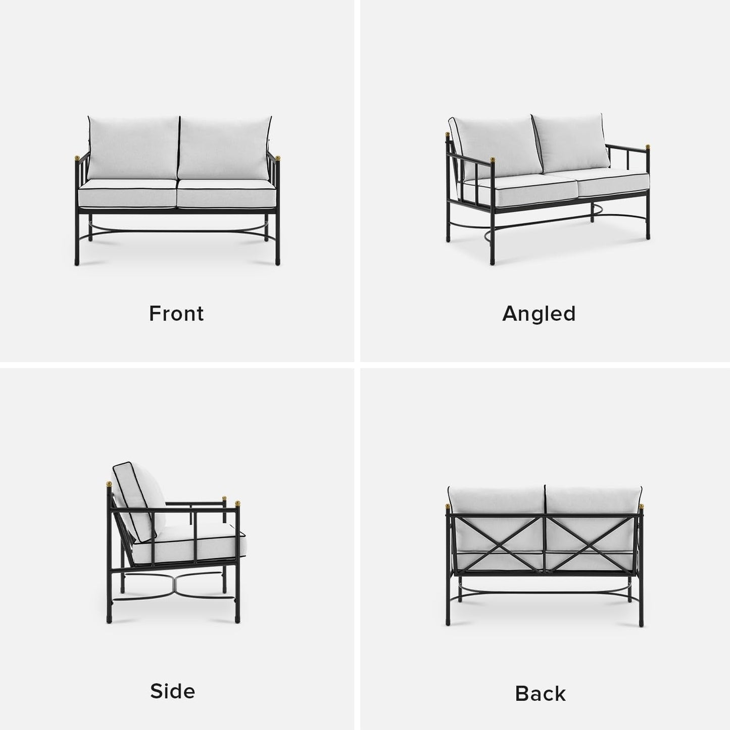 Mopio Odelia Patio Furniture, Outdoor Sectional Conversation Set