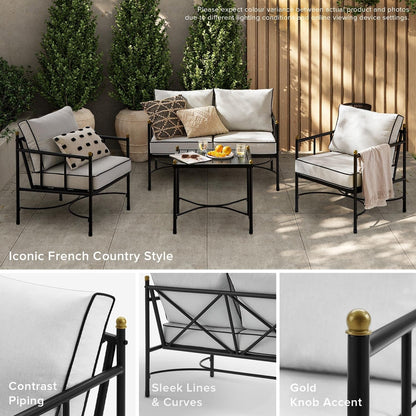 Mopio Odelia Patio Furniture, Outdoor Sectional Conversation Set