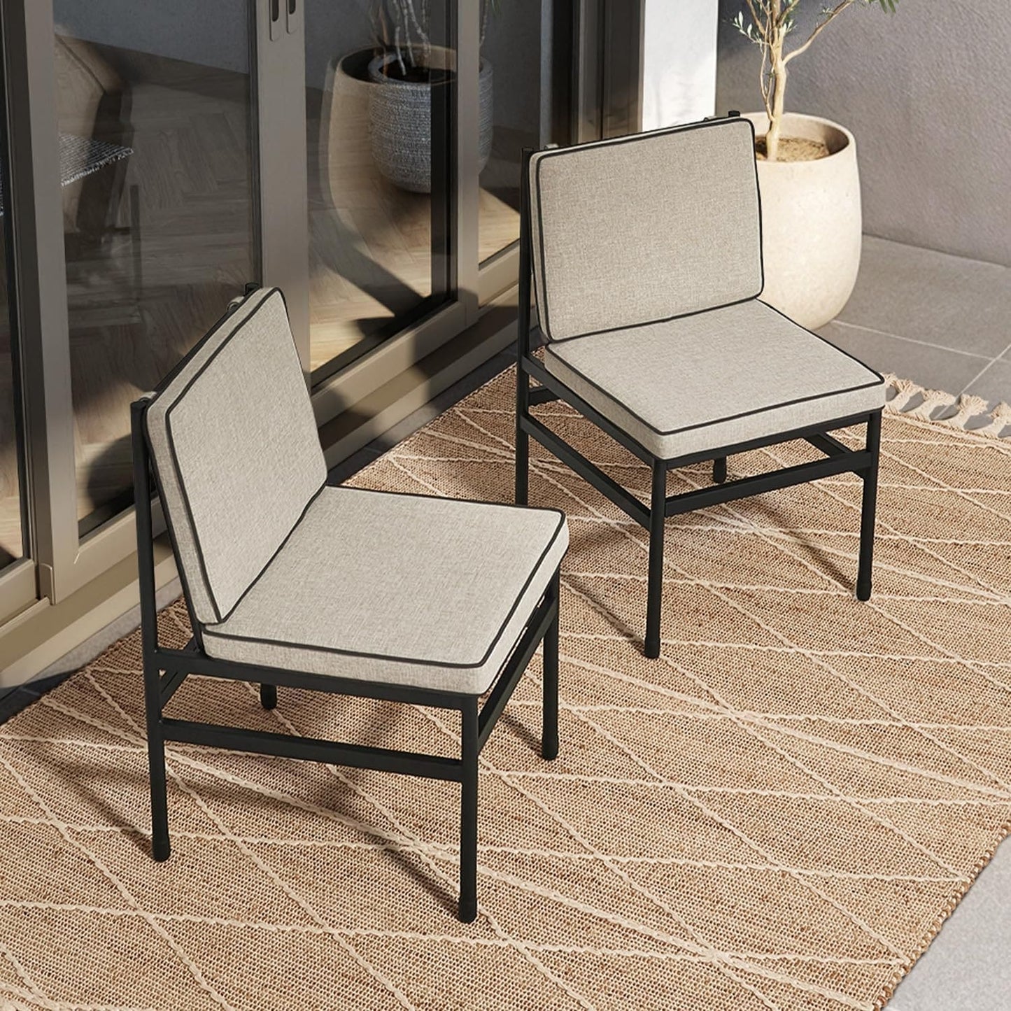 Mopio Odelia Patio Furniture, Outdoor Sectional Conversation Set