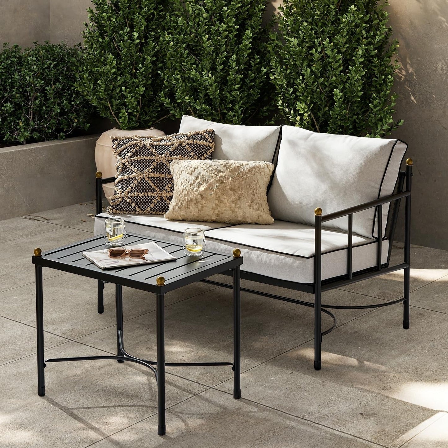 Mopio Odelia Patio Furniture, Outdoor Sectional Conversation Set