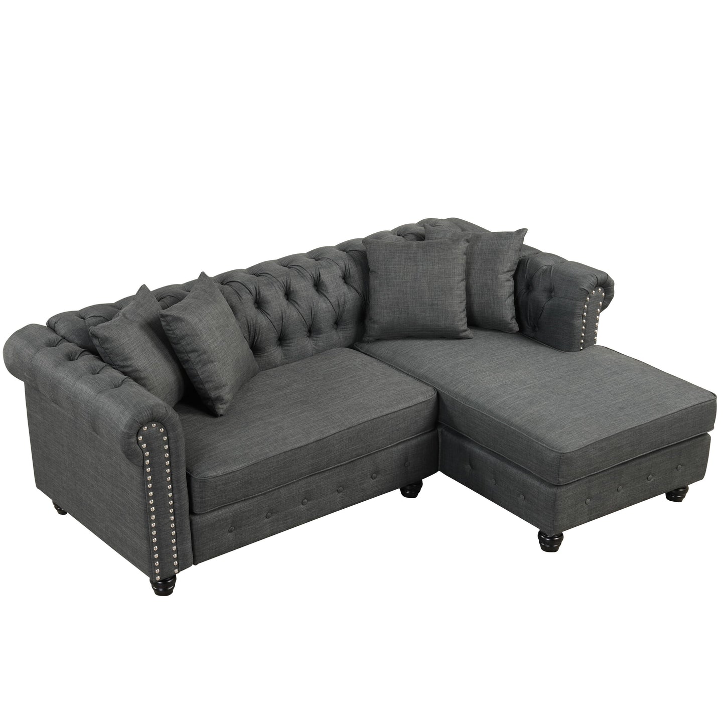 Morden Fort Chesterfield Sofa Living Room Furniture Couches Linen