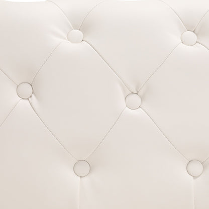 Morden Fort Modern Velvet Sofa with Button Tufted,Solid Wood Frame and Iron Legs