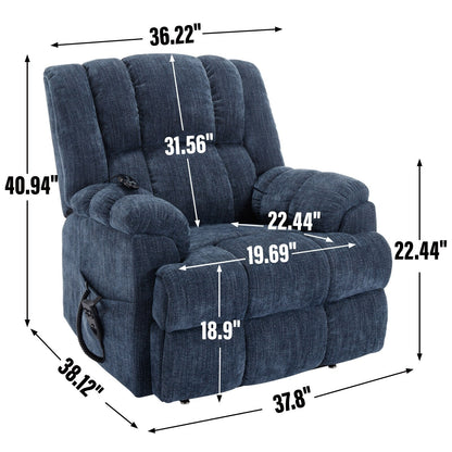 Motor Heat Massage Infinite Position Up to 350 LBS Electric Power Lift Recliners with Power-Remote, Medium-firm and Heavy Duty