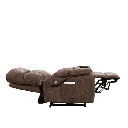 Motor Power Lift Recliner Chair for Elderly Infinite Position Lay Flat 180° Recliner with Heat Massage