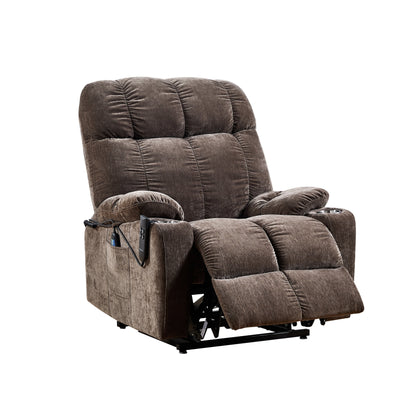 Motor Power Lift Recliner Chair for Elderly Infinite Position Lay Flat 180° Recliner with Heat Massage