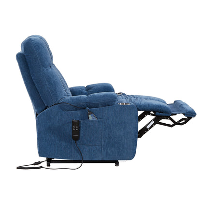 Motor Power Lift Recliner Chair for Elderly Infinite Position Lay Flat 180° Recliner with Heat Massage