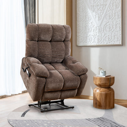 Motor Power Lift Recliner Chair for Elderly Infinite Position Lay Flat 180° Recliner with Heat Massage