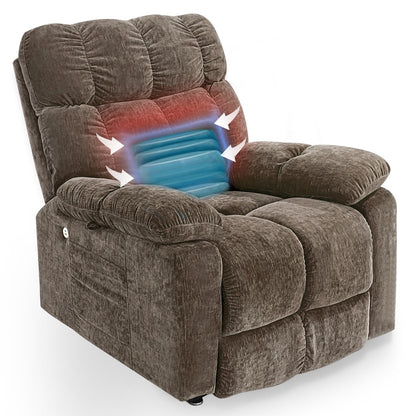 Motor Power Lift Recliner Chair with Air?Bag Massage & Lumbar Heat