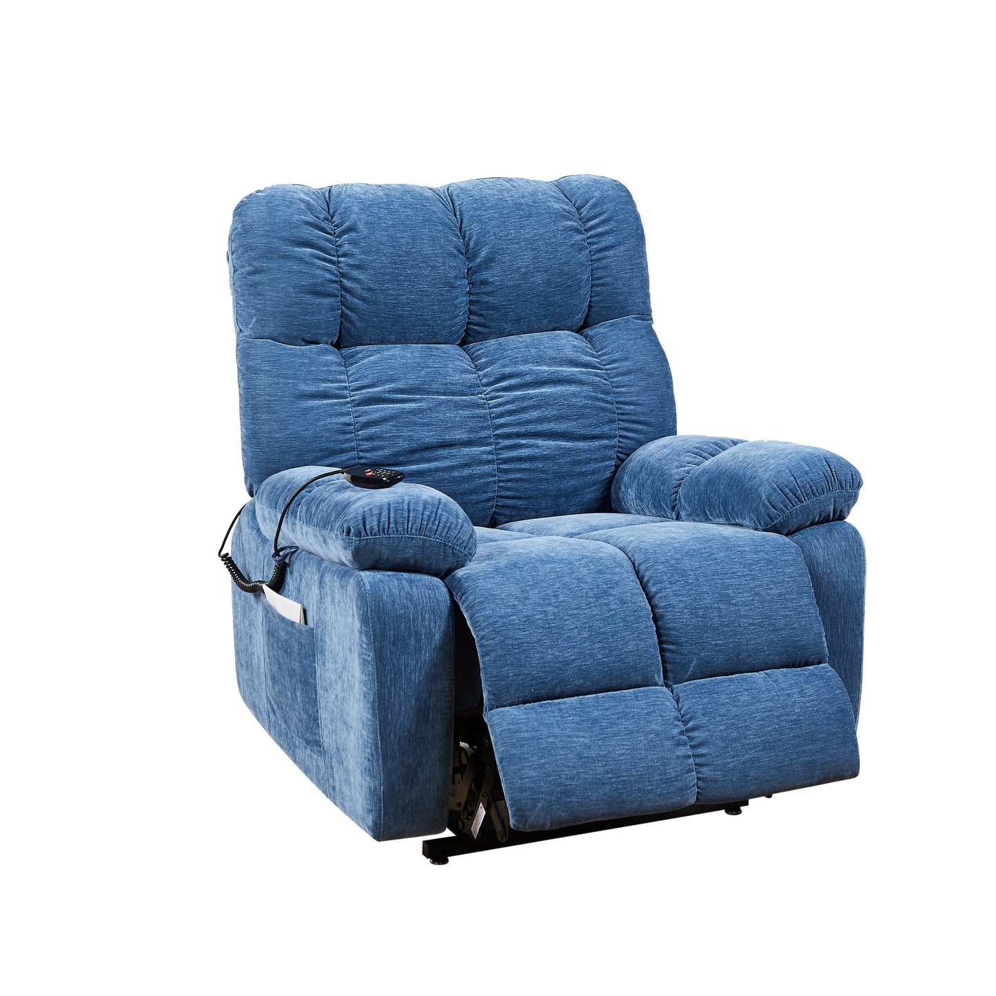 Motor Power Lift Recliner with Individual Backrest/Footrest Control - 4-Point Airbag Massage and Lumbar Heating