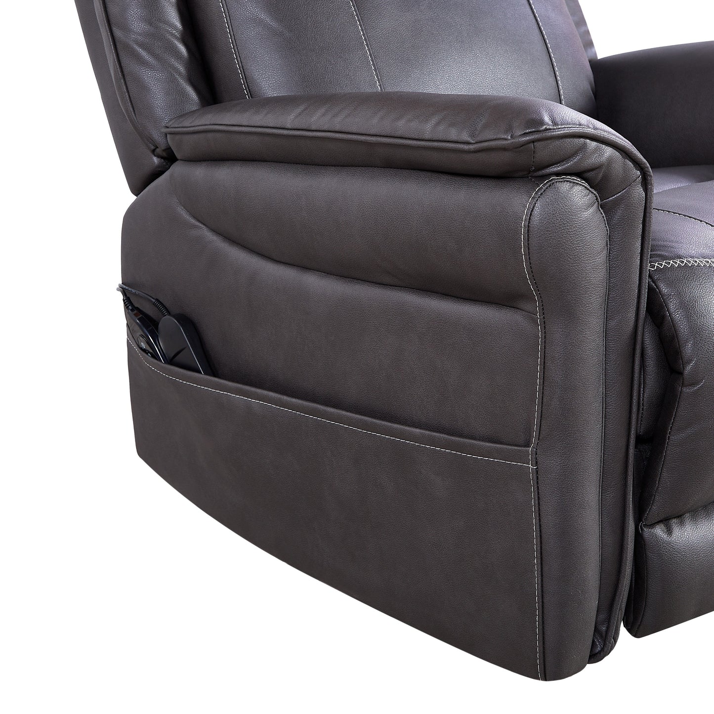 Motor Power Swivel Recliner - 240° Rotation with 8-Point Vibration Massage, Adjustable Lumbar Heat
