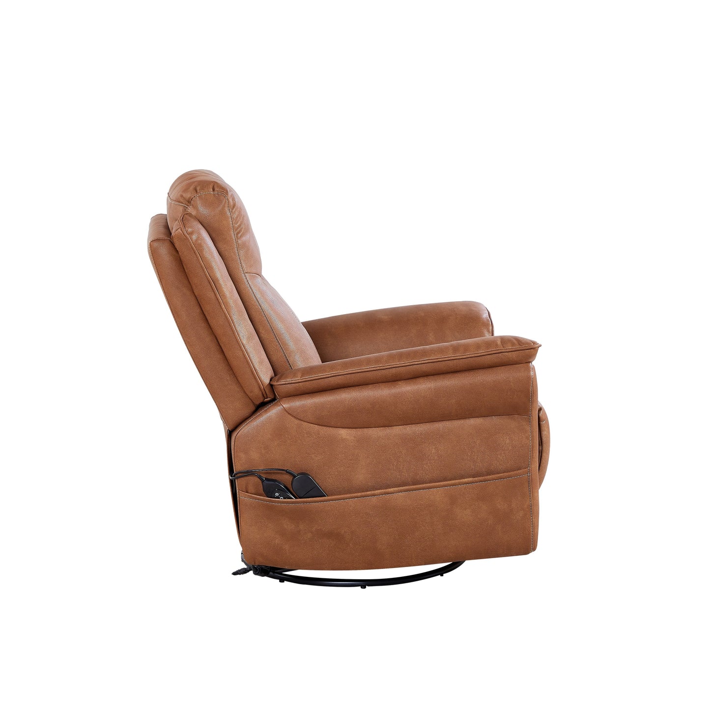 Motor Power Swivel Recliner Chair with 8?Point Massage & Heat