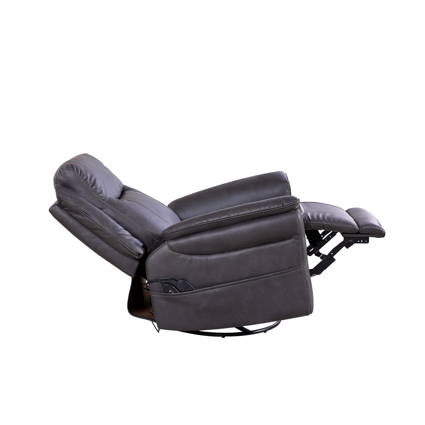 Motor Power Swivel Recliner Chair with 8?Point Massage & Heat