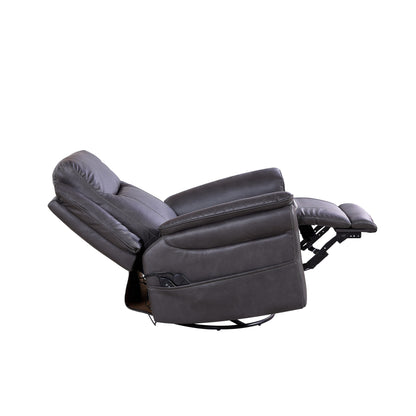 Motor Power Swivel Recliner Chair with 8?Point Massage & Heat
