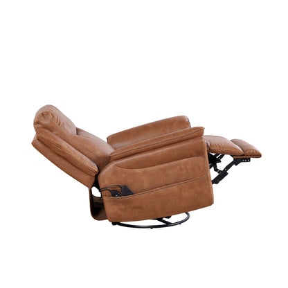 Motor Power Swivel Recliner Chair with 8?Point Massage & Heat