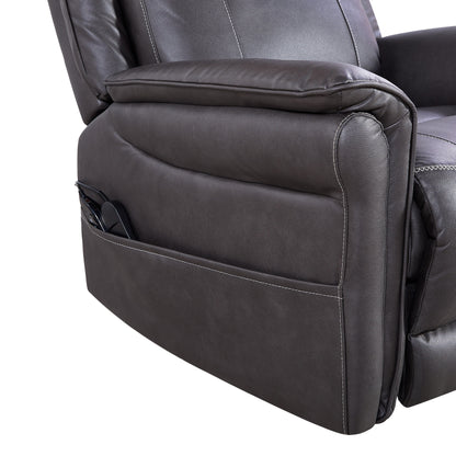 Motor Power Swivel Recliner Chair with 8?Point Massage & Heat