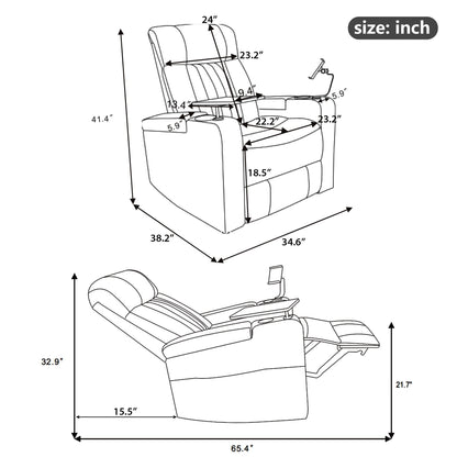 Multifunctional 270Â° Swivel Home Theater Power Recliner