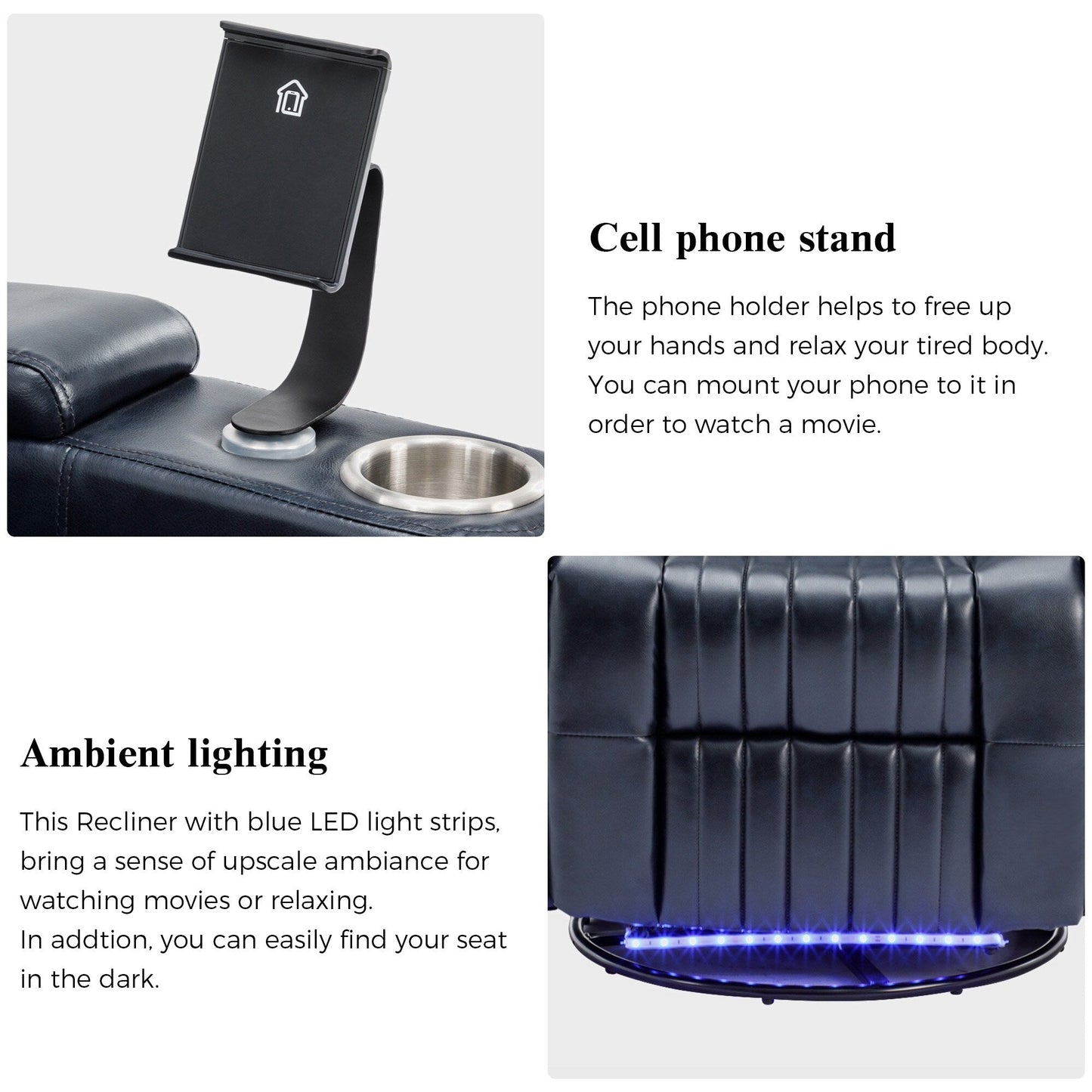 Multifunctional 270Â° Swivel Home Theater Power Recliner