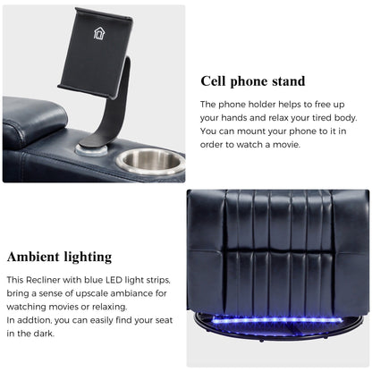 Multifunctional 270Â° Swivel Home Theater Power Recliner