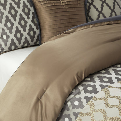 Nanshing Calvin Luxury10-Piece Geometric Comforter Set