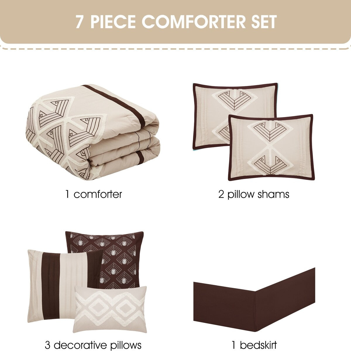 Nanshing Corina 7 Piece Terry Embroidery Comforter Set