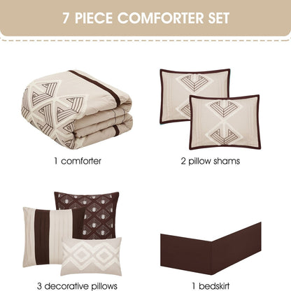 Nanshing Corina 7 Piece Terry Embroidery Comforter Set