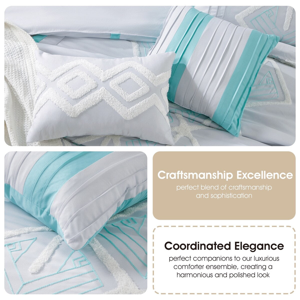 Nanshing Corina 7 Piece Terry Embroidery Comforter Set