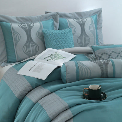 Nanshing Daniella 7-Piece Modern Geometric Comforter Set