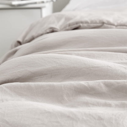 Natural Loft King Solid Duvet Cover Set