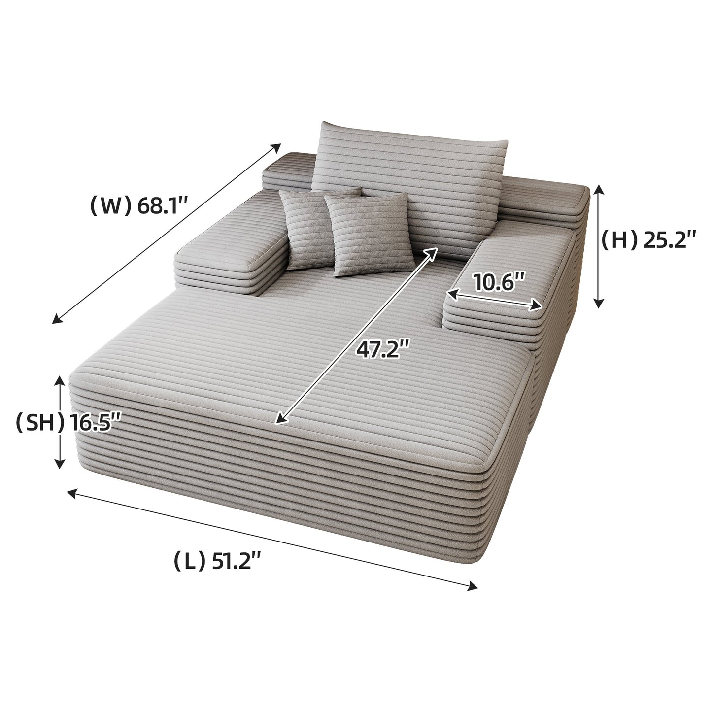 Nebula Oversized Upholstered Sofa Bed, Upholstered Sleeper Cloud Sofas Couches for Cozy Reading and Relaxation