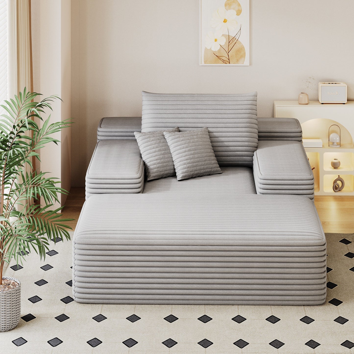 Nebula Oversized Upholstered Sofa Bed, Upholstered Sleeper Cloud Sofas Couches for Cozy Reading and Relaxation