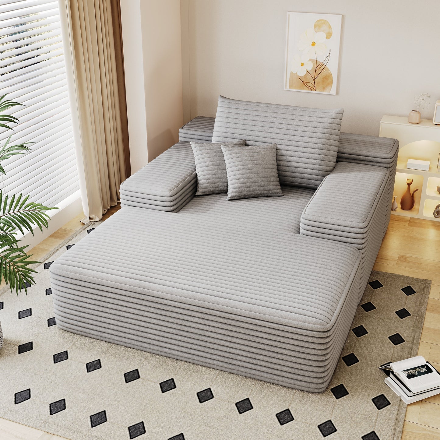 Nebula Oversized Upholstered Sofa Bed, Upholstered Sleeper Cloud Sofas Couches for Cozy Reading and Relaxation
