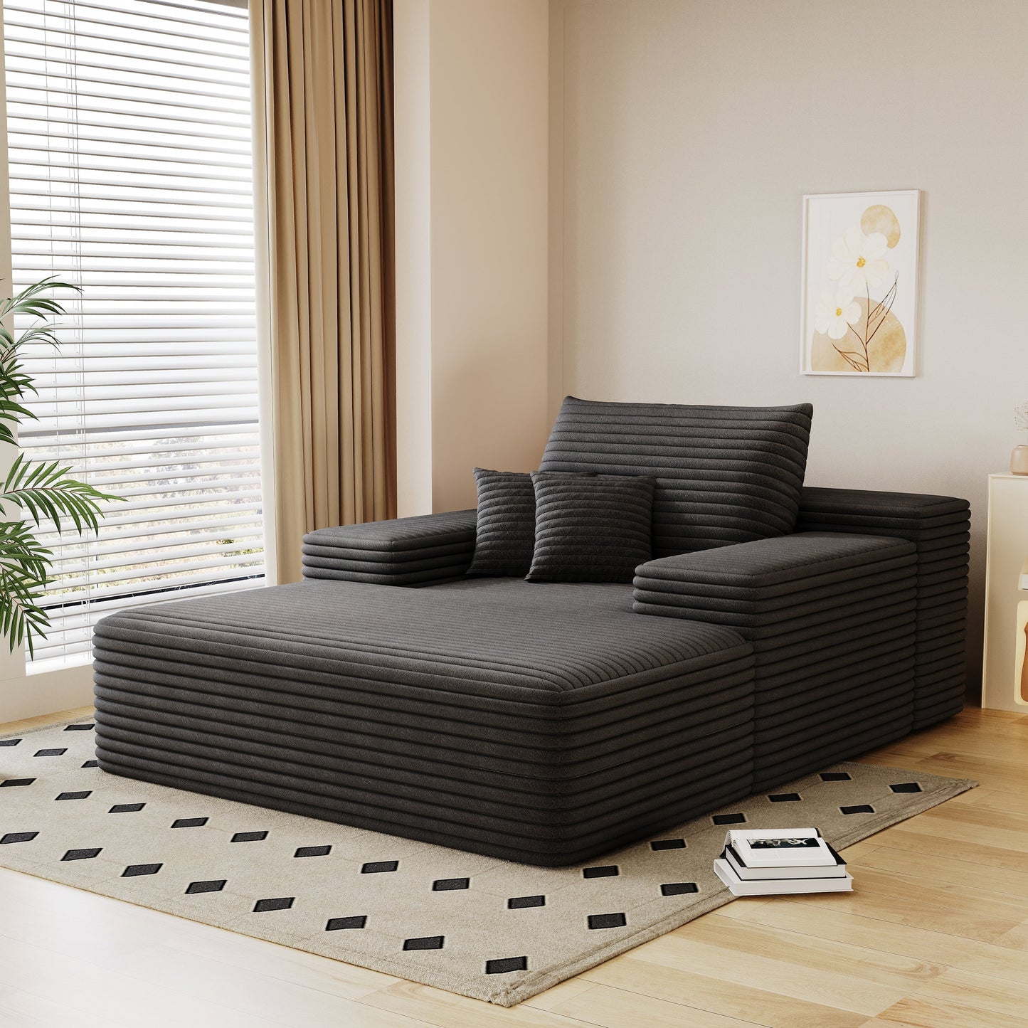 Nebula Oversized Upholstered Sofa Bed, Upholstered Sleeper Cloud Sofas Couches for Cozy Reading and Relaxation
