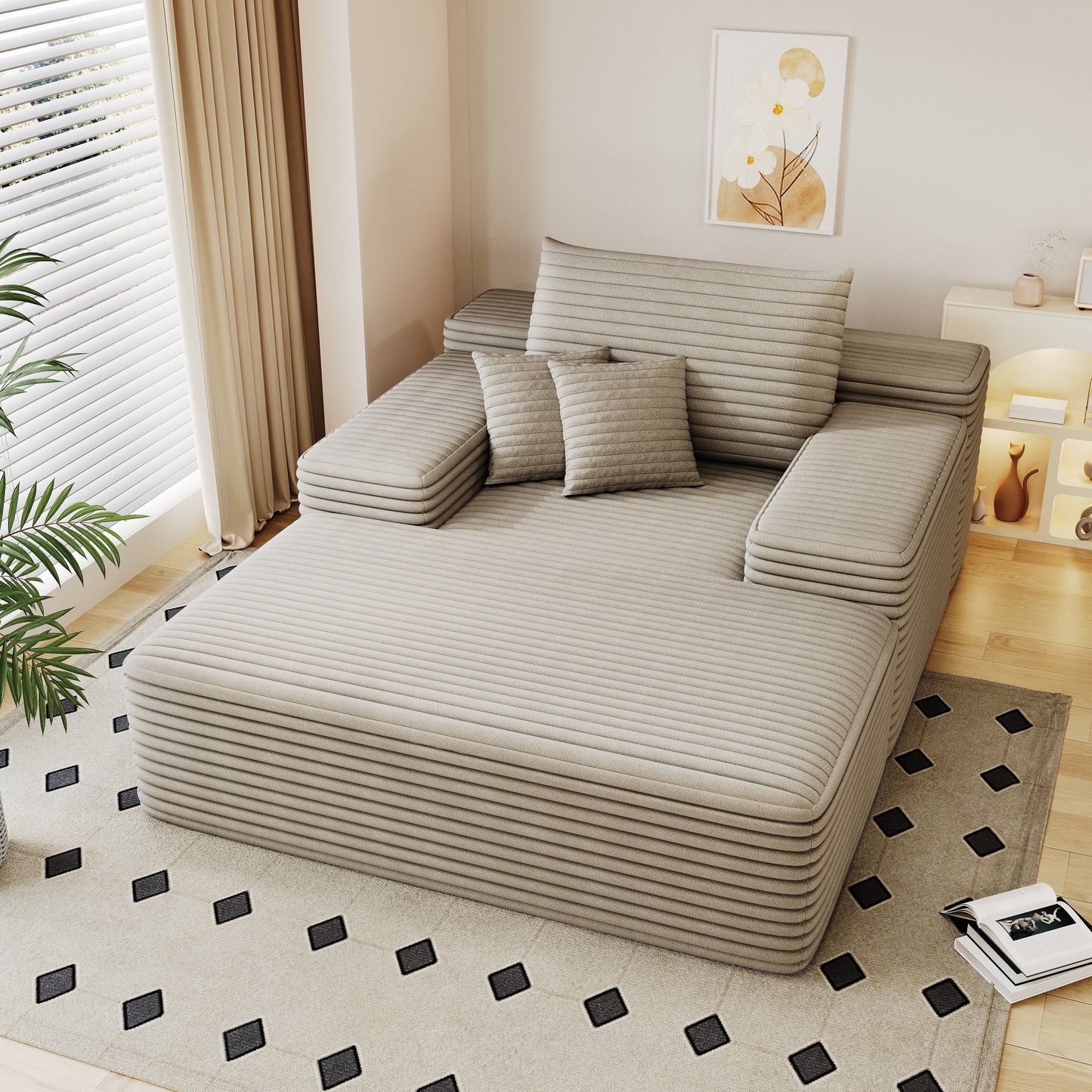 Nebula Oversized Upholstered Sofa Bed, Upholstered Sleeper Cloud Sofas Couches for Cozy Reading and Relaxation