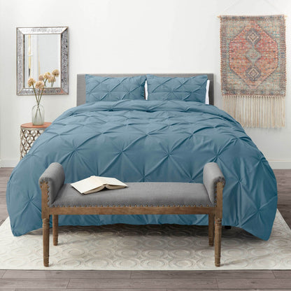 Nestl Pinch Pleat 3-piece Duvet Cover Set