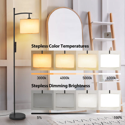 Netin 66 Arched Floor Lamp with Remote and Able to Rotate Lamp Shade