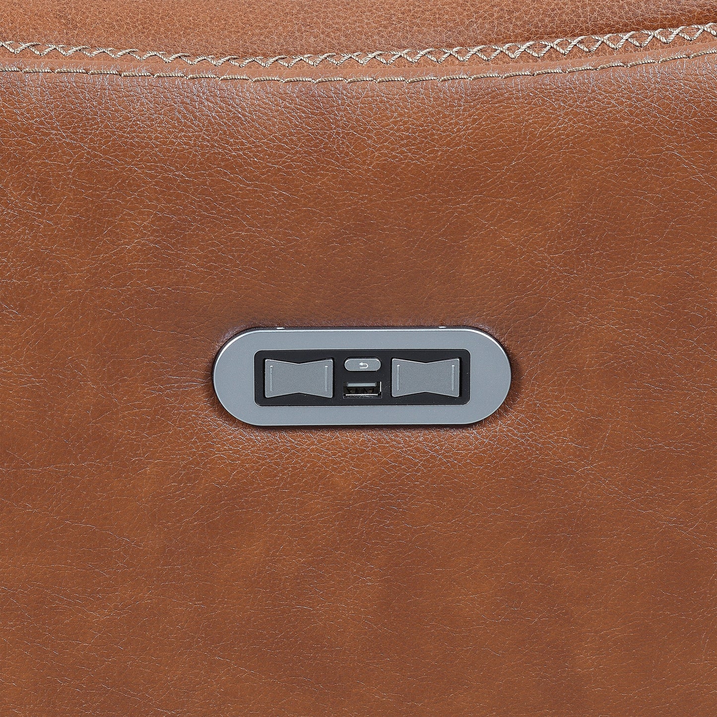 Steve Silver Newport Power Top Grain Leather Reclining Sofa