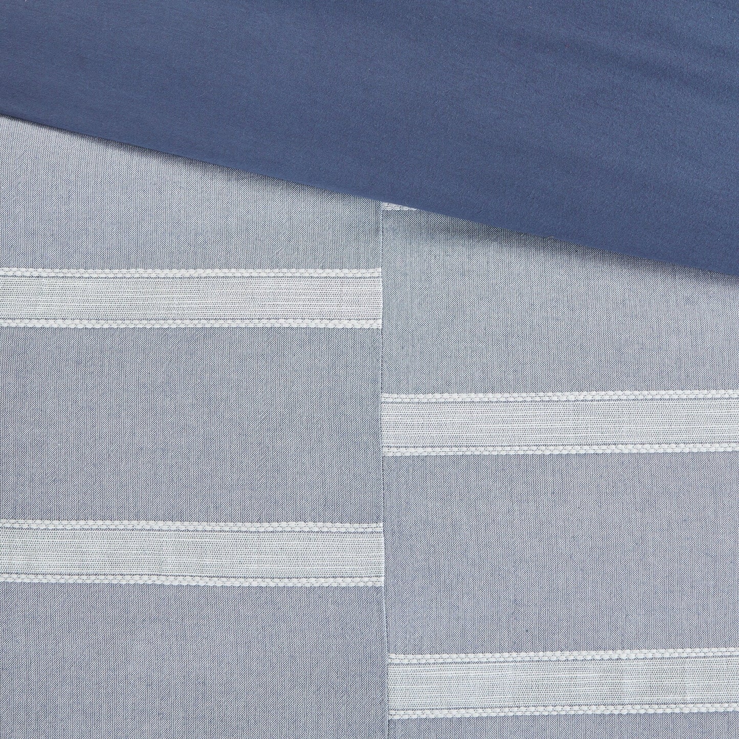 Noble Blue Cotton Oversized Comforter Set by Madison Park Signature