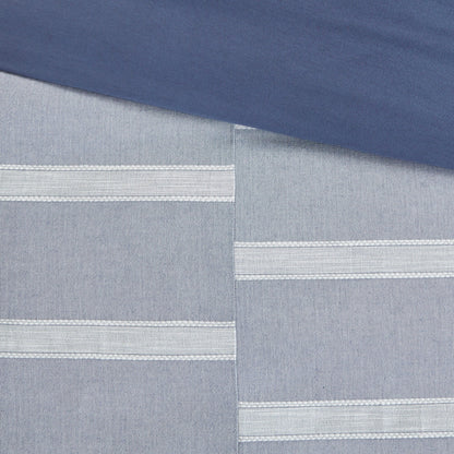 Noble Blue Cotton Oversized Comforter Set by Madison Park Signature