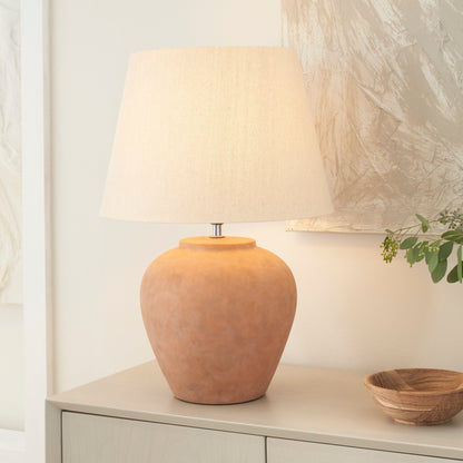 Nourison 20 Rustic Ceramic Pot Table Lamp