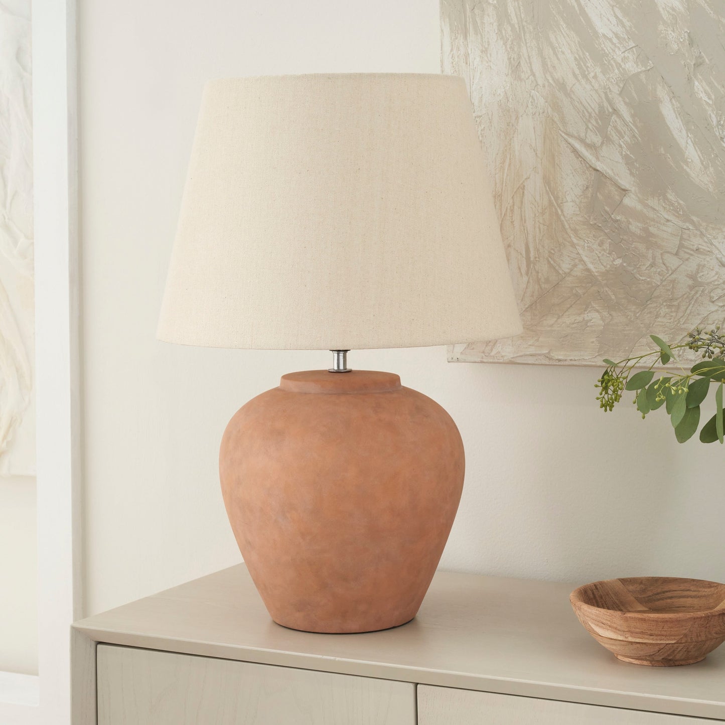 Nourison 20 Rustic Ceramic Pot Table Lamp