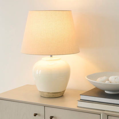 Nourison 20 Rustic Ceramic Pot Table Lamp