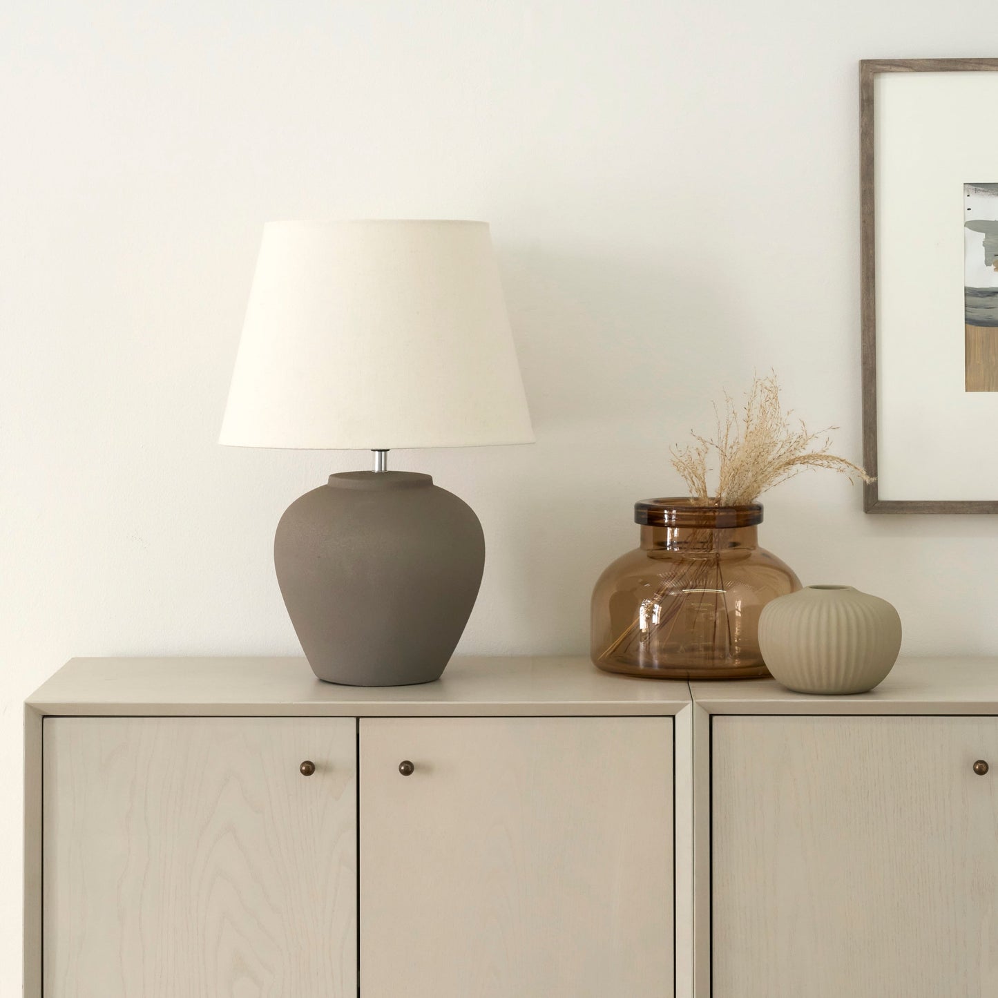 Nourison 20 Rustic Ceramic Pot Table Lamp