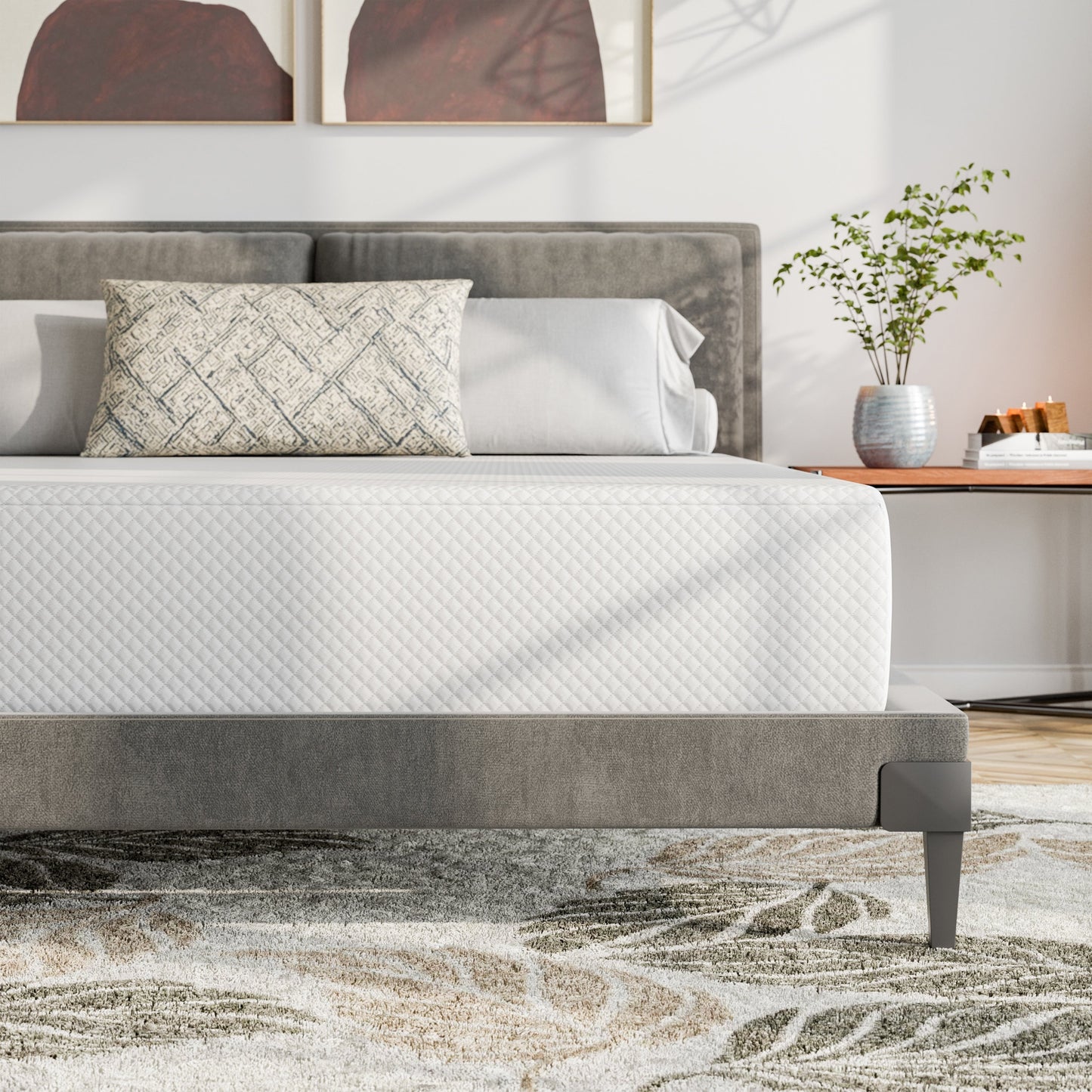 O-Sleep 10 Gel Memory Foam Mattress in a Box with CertiPUR-US and OEKO-TEX