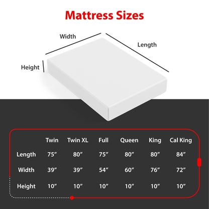 O-Sleep 10 Gel Memory Foam Mattress in a Box with CertiPUR-US and OEKO-TEX