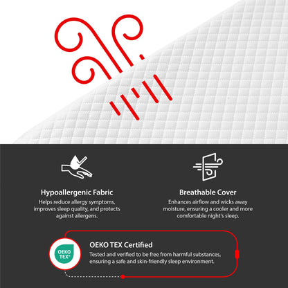 O-Sleep 6 Gel Memory Foam Mattress in a Box with CertiPUR-US and OEKO-TEX