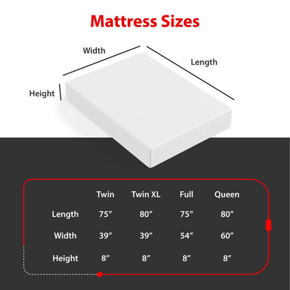 O-Sleep 8 Gel Memory Foam Mattress in a Box with CertiPUR-US and OEKO-TEX