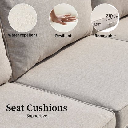 OVIOS 14-piece Deep Seat Wicker Conversation Sectional Set with Glass-top Table