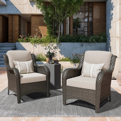 OVIOS 2-piece Patio Wicker Chairs Set