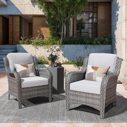 OVIOS 2-piece Patio Wicker Chairs Set